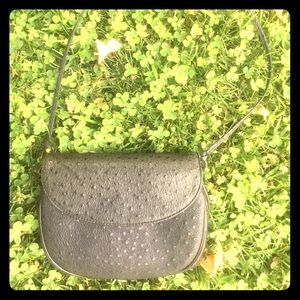 Vintage black Koret leather purse blood red